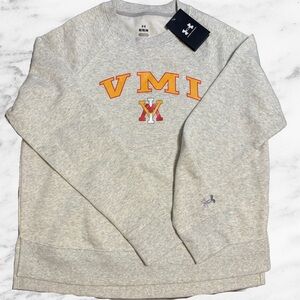 Under Armour Gray VMI Logo Crewneck Sweatshirt